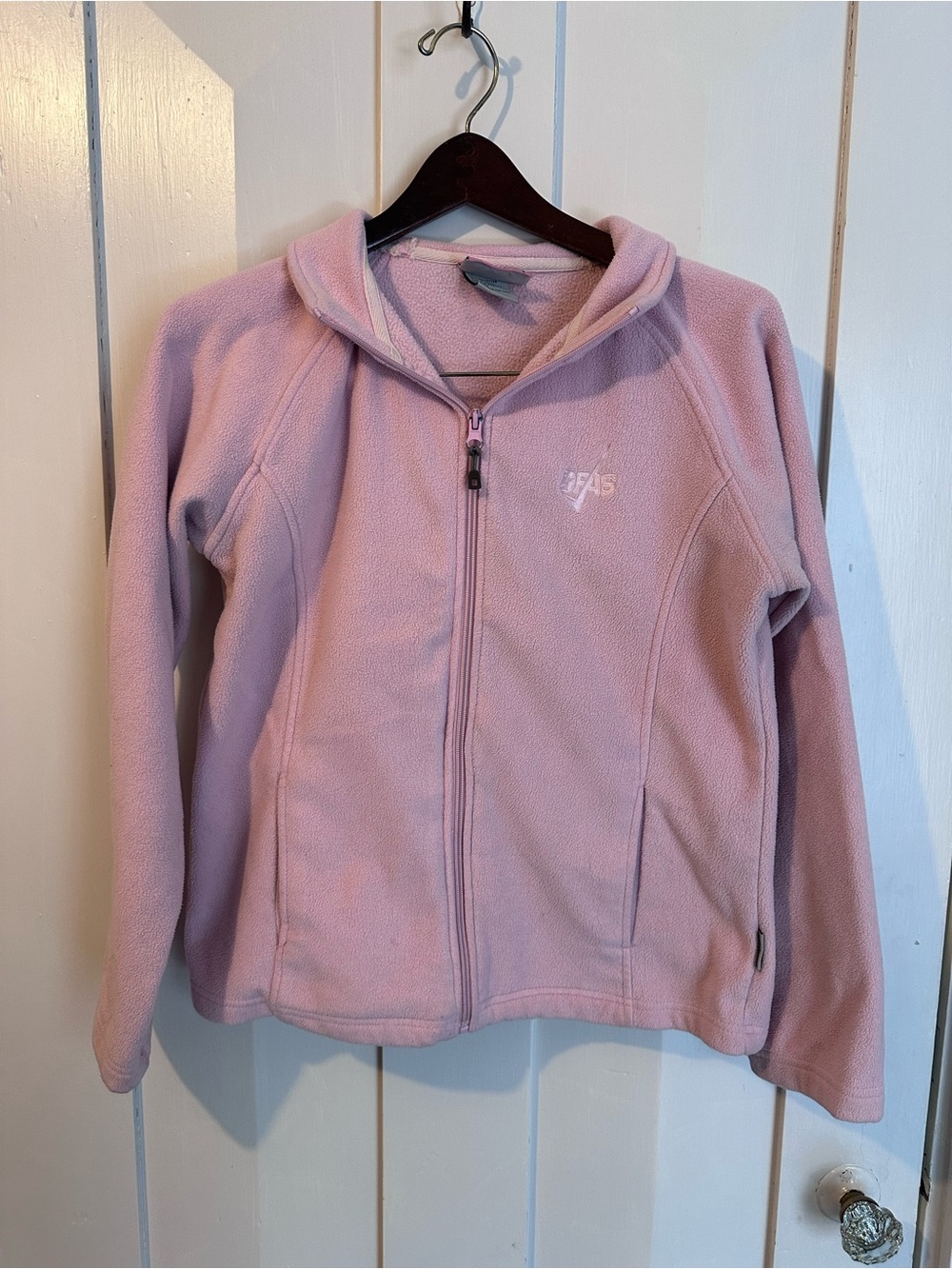Kids' Light Purple Full-Zip Hooded Fleece Jacket